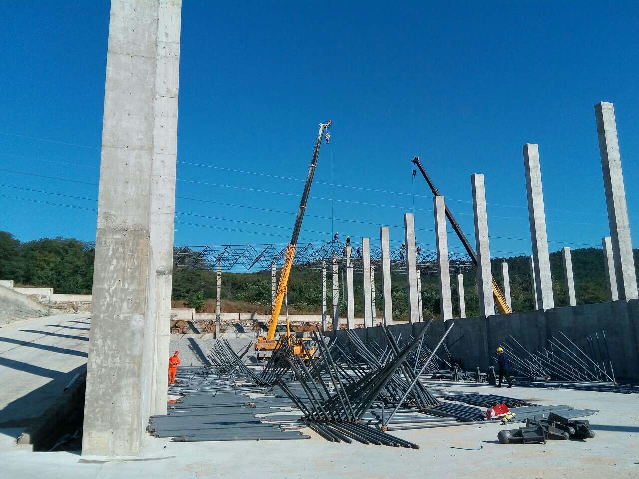 金昌威海搅拌站网架