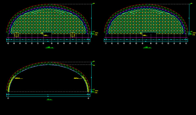 金昌跨度110米，拱高35_7米煤棚网架