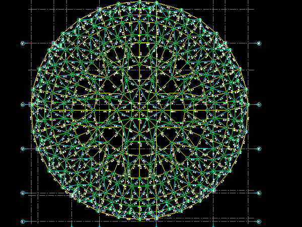 金昌明光正元广场圆形网架